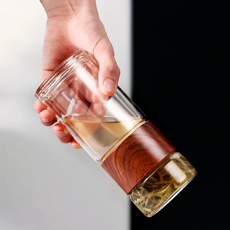 二重ガラスティーボトル｜オフィスや書斎でお茶を淹れてそのまま飲める！